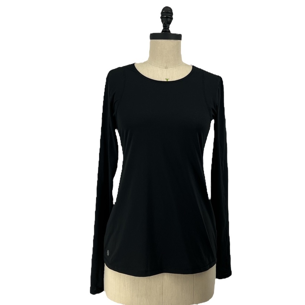 Athleta T back long sleeve size small black Athletic top